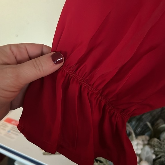 CATO Mystic Moon Jester Solid Red Cross Front Tiered Dress, Size 26/28, NWT. - Picture 6 of 10